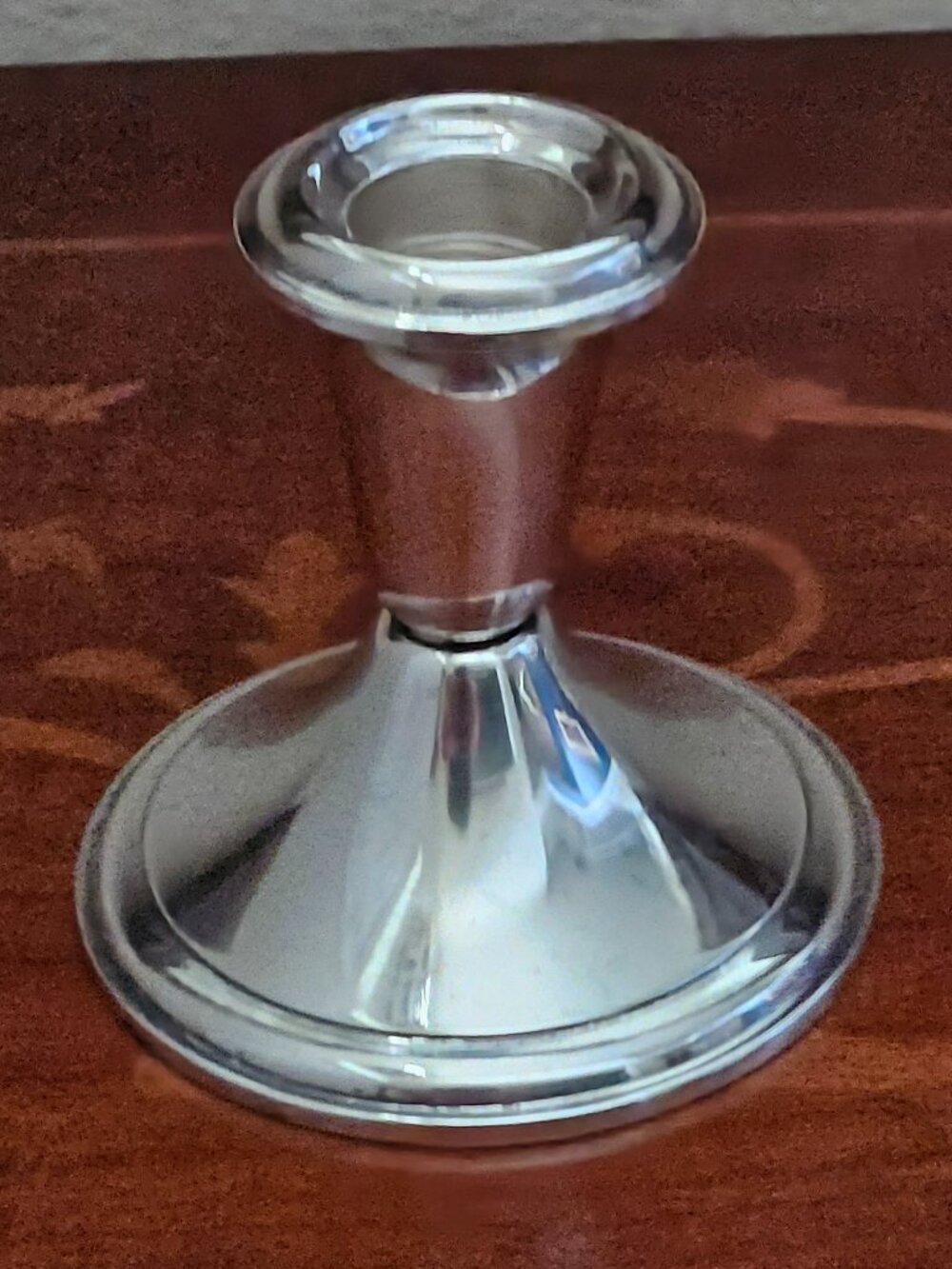RARE VINTAGE ANTIQUE NEWPORT STERLING SILVER TAPER CANDLE STICK HOLDER - Picture 4 of 14